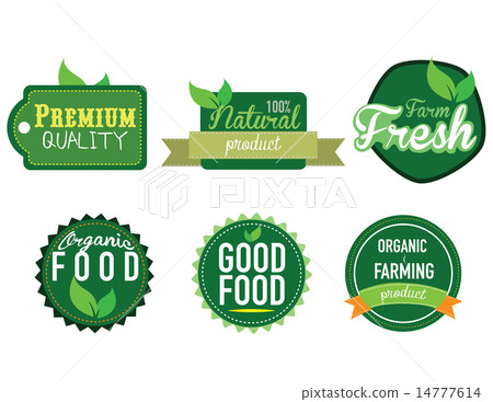 farm fresh, organic food label, badge or seal 14777614