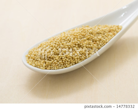 Sesame roasted with white spoon 14778332