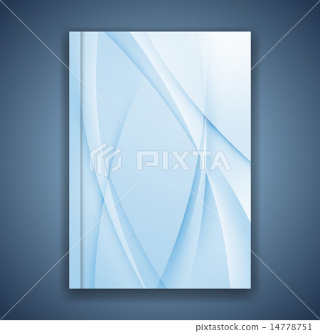 Blue line folder brochure cover design 14778751