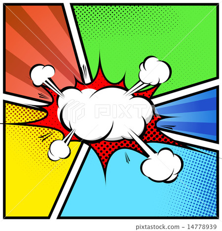 Explosion cloud comic book style page template - Stock Illustration ...