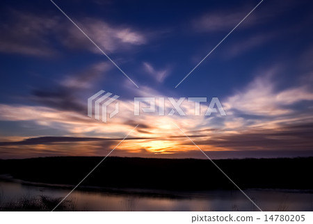 Sunset Over Water 14780205