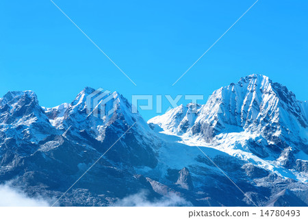 High mountains, covered by snow. High mountains, covered by snow. 14780493