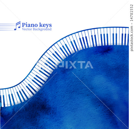 Piano keys watercolor background. Piano keys watercolor background. 14781552