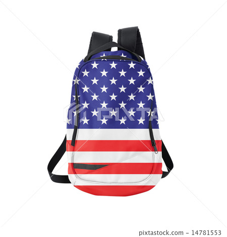 American flag backpack isolated on white American flag backpack isolated on white 14781553