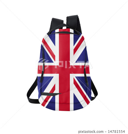 UK flag backpack isolated on white UK flag backpack isolated on white 14781554