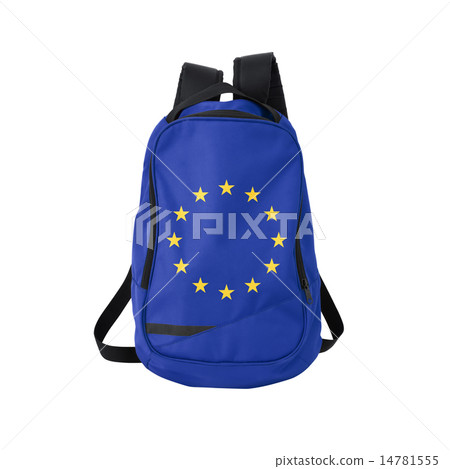 EU flag backpack isolated on white EU flag backpack isolated on white 14781555