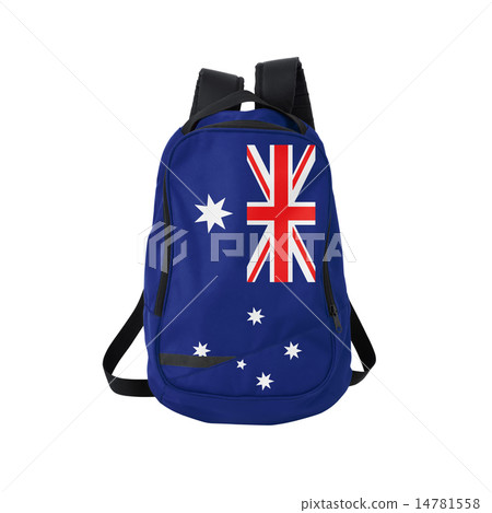 Australian flag backpack isolated on white Australian flag backpack isolated on white 14781558