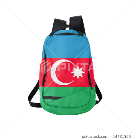 Azerbaijan flag backpack isolated on white Azerbaijan flag backpack isolated on white 14781560