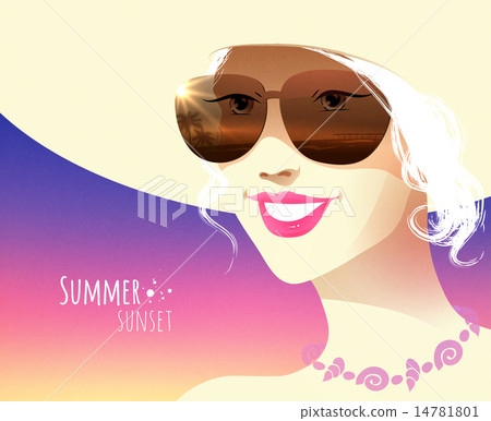 Girl wearing sunglasses.  14781801