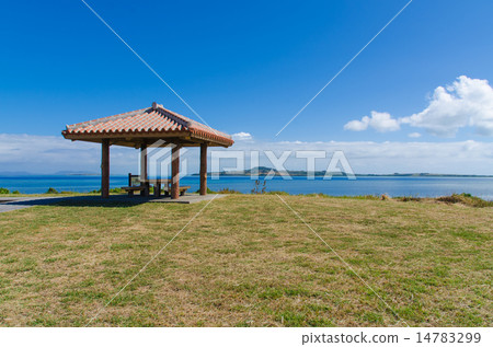 Okinawa prefecture Iriomotejima Nohara-saki seen from Kohama Island Okinawa prefecture Iriomotejima Nohara-saki seen from Kohama Island 14783299