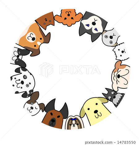 Dog circle copy space color 14783550