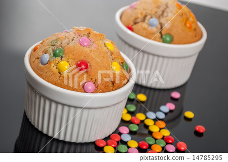 Muffins with candies 14785295