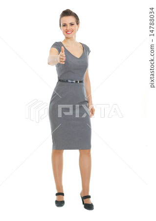 Modern business woman stretching hand for handshake 14788034
