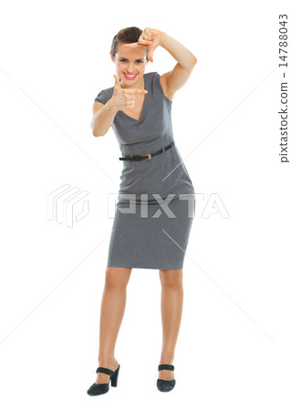 Business woman making frame with hands Business woman making frame with hands 14788043