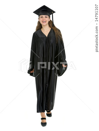 Graduation student girl making step Graduation student girl making step 14791107