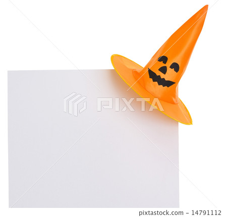 Blank billboard with Halloween hat Blank billboard with Halloween hat 14791112