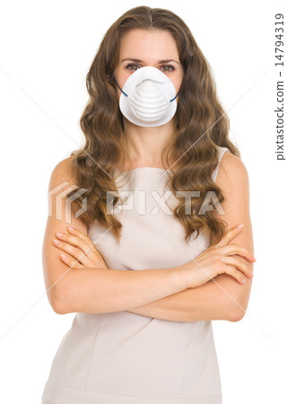 Young woman in cone mask 14794319