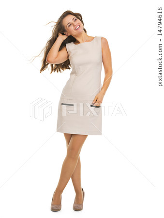 Full length portrait of smiling young woman Full length portrait of smiling young woman 14794618