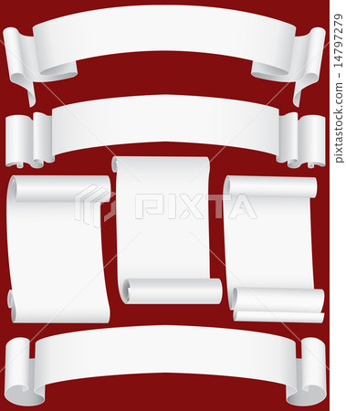 Vector paper banners and scrolls set 14797279