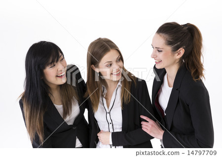 Portrait of three happy business women. Portrait of three happy business women. 14797709