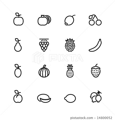 fresh fruit icon set fresh fruit icon set 14800052