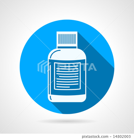 Supplements jar flat round vector icon 14802003