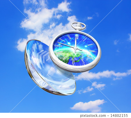 Lens, internet network and clock 14802155