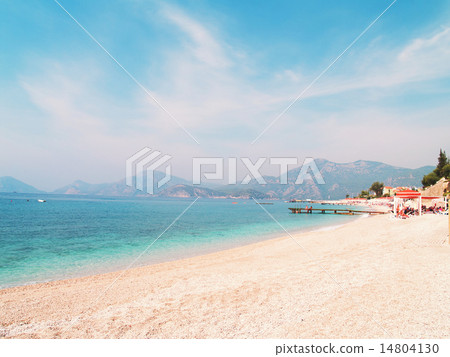 Beautiful seascape of mediterranean waters at Fethiye, Turkey 14804130