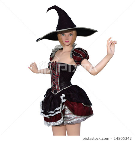 Woman in witch costume Woman in witch costume 14805342