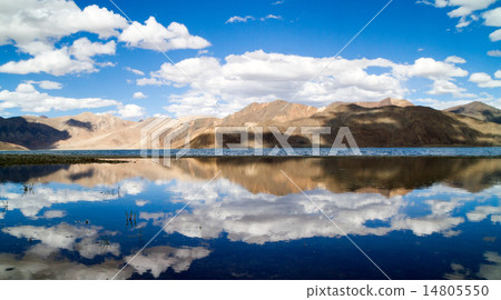 Pangong Tso Himalayan lake panorama Pangong Tso Himalayan lake panorama 14805550