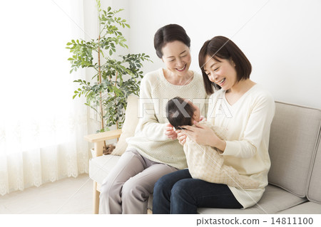 Baby and mother and grandma Baby and mother and grandma 14811100
