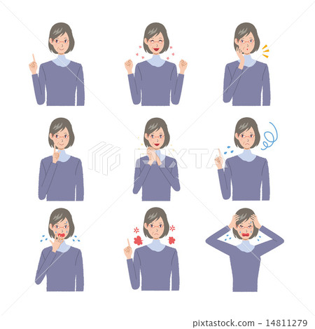 Female elderly expression expression Female elderly expression expression 14811279