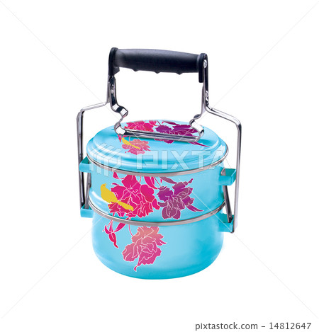 Tiffin. Metal Tiffin, Food Container On White 14812647