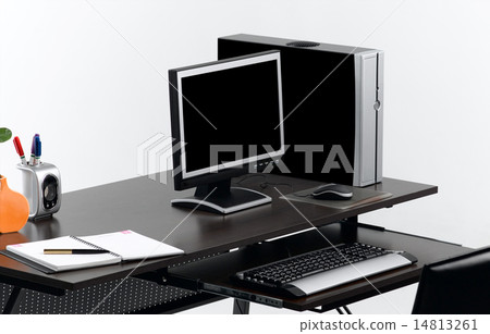 Desktop computer on the working table 14813261