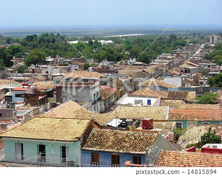 古巴·世界遺產特立尼達的磚屋頂街道 14815894