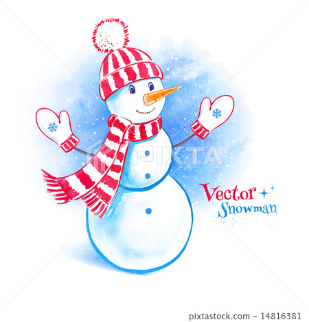 Watercolor cute snowman Watercolor cute snowman 14816381