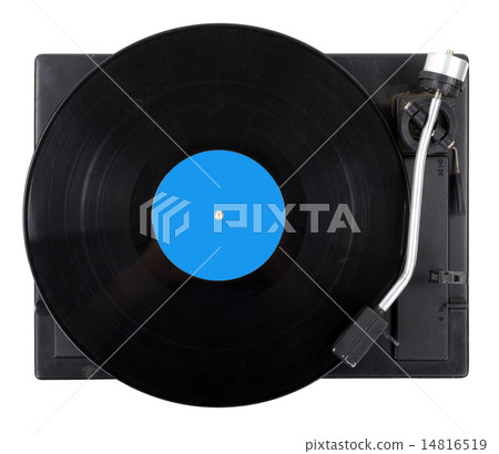 Old turntable with vinyl record 14816519