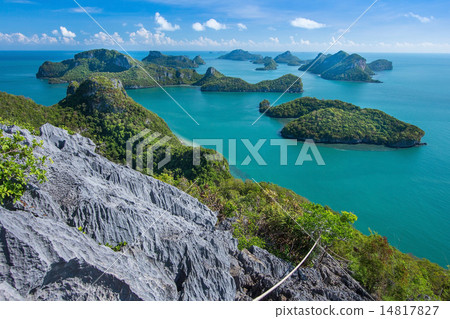 Bird eye view of Sea Thailand, Mu Ko Ang Thong  14817827