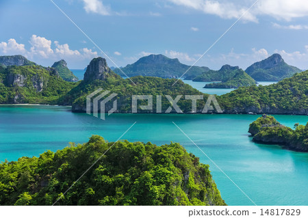 Bird eye view of Sea Thailand, Mu Ko Ang Thong Bird eye view of Sea Thailand, Mu Ko Ang Thong 14817829