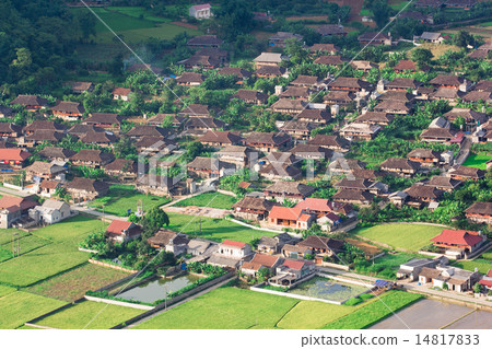 village in valley in Bac Son, Vietnam village in valley in Bac Son, Vietnam 14817833