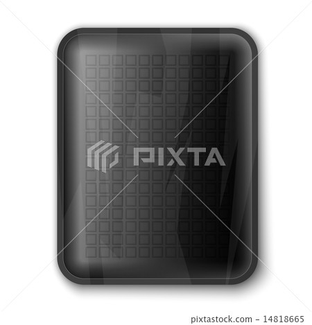 Empty black food tray Empty black food tray 14818665
