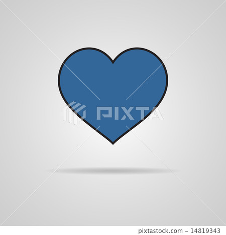 Heart Icon Vector with shadow Heart Icon Vector with shadow 14819343