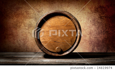 Barrel on brown background 14819974