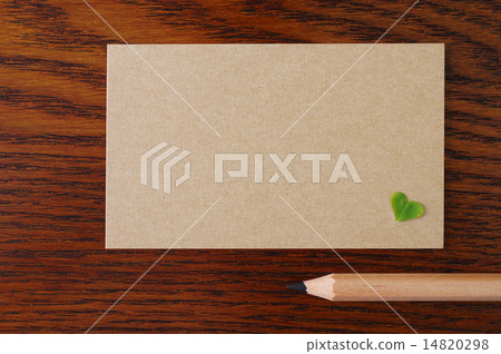 Heart's message card and pencil 14820298