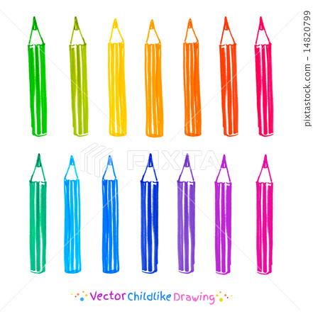 Colorful set of pencils.  14820799