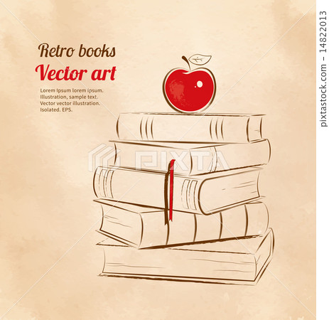 Apple on books. Apple on books. 14822013