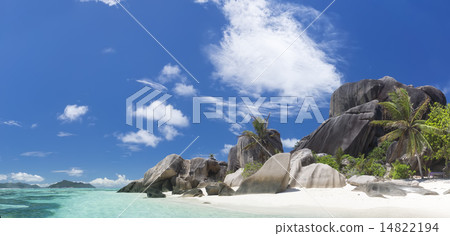 White coral sand on tropical beach. White coral sand on tropical beach. 14822194