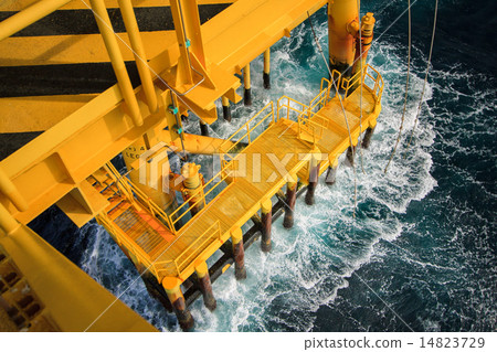 Stock Photo: Production platform of oil and gas industry