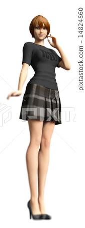 燙髮模型女性與女性景深 14824860