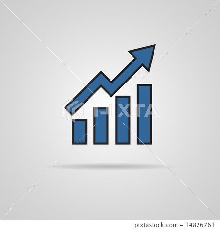 Vector growing graph icon - Stock Illustration [14826761] - PIXTA
